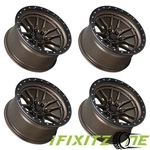 Lock Off-road Krawler 17X9 6X139.7 +1MM Matte Bronze Wheel Rim 17" Inch Set 4 New. Price: $1152.00.