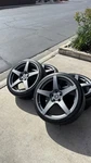 Forgestar CF5- Gloss Anthracite Full Staggered Set 5X114.3, 19X8.5, 19X9.5 Used. Price: $900.00.