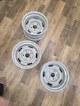 (3) Chevy Corvette 10X8" Ralley Wheels Oem Used. Price: $225.00.