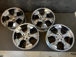 (4) 22" Panther Realm Chrome Wheels Rims + Caps 22X9 6X135 ET35 87HB Used. Price: $1195.00.