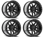 Set 4 17" Arena Hustle 17X9 5X5 0MM Satin Black Center Glossy Lip Rims New. Price: $1436.00.
