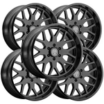 (set 5) Thret Off-road 901 Monarch 22X10 6X5.5" -21MM Gloss Black Wheels Rims New. Price: $2875.00.