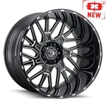 New 20X12 Vision 404 Brawl Gloss Black Milled Spoke 8X180 ET-51 Wheel Rim. Price: $411.29.