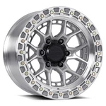 17X9 Lock Off-road Commando Machine With Clear Coat Wheel 6X5.5 (-12MM). Price: $288.00.