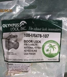 Olympus Door Lock Pin Tumbler Finish 2 Keys 100-US478-107 Nip Free Ship New. Price: $17.00.