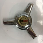 Corvette Chrome Gold Logo Center Cap CHE125 Used. Price: $55.00.