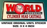 World Products Cylinder Head Castings - Vintage Original Vinyl Decal Sticker Used. Price: $9.41.
