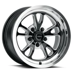 15" Vision 149 Patriot Gloss Black Milled Spoke Polished Lip 15X4 Wheel 5X4.75 ( New. Price: $198.95.