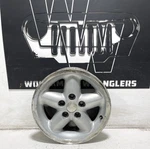 97-06 15X7 Aluminum Wheel Silver Grizzly Cast 5X4.5 Jeep Tj Wrangler 52058279 Used. Price: $101.40.