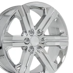 SINGLE(1) Oe Wheels CV60 22X9 Chrome Rim 6X139.7 +24ET Fit Chevrolet & Gmc New. Price: $360.00.