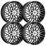 (SET-4) Massiv 925 Executive 22X9 6X132/6X139.7 25MM Black Wheels Rims Inch New. Price: $1348.00.