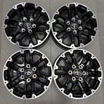 Toyota Tundra 18" Factory Black And Machined Oem Rims Wheels 426110C340 75273 Used. Price: $795.00.