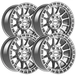 (set Of 4) Dropstar 606MS 17X8.5 8X6.5" +0MM Silver Wheels Rims New. Price: $1148.00.
