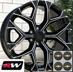 Inch Chevy Tahoe Replica Wheels Snowflake Rims Black Milled 26X10 6X139.7 +24 New. Price: $2129.00.