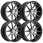 (SET-4) Ravetti M11 22X9 5X115 15MM Black Machined Wheels Rims Inch New. Price: $1288.00.