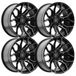 (SET-4) Arena Cobra 20X9 6X139.7/6X5.5 0MM Black Brushed Ddt Wheels Rims Inch New. Price: $1820.00.