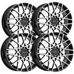 (SET-4) Vision 474 Recoil 18X8 5X120 +38MM Black/machined Wheels Rims 18" Inch New. Price: $957.96.