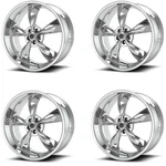 Set 18" American Racing AR605 Torq Thrust 18X8 5X4.5 Chrome Wheels 0MM Rims New. Price: $1796.00.