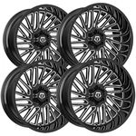 (set Of 4) Tis 553BM 20X9 8X180 +18MM Black/milled Wheels Rims 20" Inch New. Price: $1912.00.