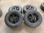 Set Of 4 Used 9327 17" Black '07-'26 Jeep Wrangler Wheels 255/75R17 Firestone Lt. Price: $1195.00.