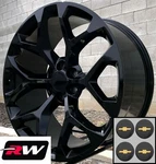 20 Inch Chevy Silverado 1500 Oe Replica Snowflake Wheels Gloss Black Rims X9" New. Price: $1159.00.