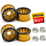 Vanquish 1.9 Alum Kmc KM236 Tank Beadlock Gold Wheels (4) W/ Hubs New. Price: $139.98.