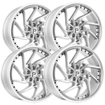 (set Of 4) Pinnacle P326 Stinger 18X8 5X4.5" +35MM Silver Wheels Rims 18" Inch New. Price: $817.96.
