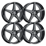 (SET-4) Mach MP52 18X8 5X100 35MM Glossy Black Wheels Rims Inch New. Price: $903.00.