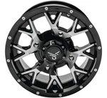 Quadboss Barbwire Atv/utv Wheel 14X7 4+3 4/156 Machined Black New. Price: $233.99.