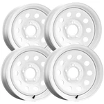 (set Of 4) Allied 27 Trailer Mod 16X6 8X6.5" +0MM White Wheels Rims New. Price: $442.96.