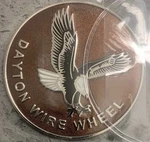 Brown & Chrome Eagle Dayton Wire Wheel Chips Set Of 4 Size 2.38 Lowrider New. Price: $150.00.