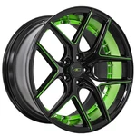 20X10.5 Wheels Divino Gloss Black With Candy Green Milled Rims (1PC) New. Price: $424.75.