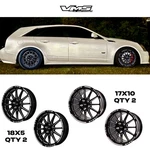 Vms Racing Blackhawk Drag Pack Race Rims Wheels 17X10 18X5 For Cadillac Ctsv New. Price: $799.95.