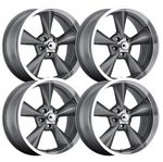 (SET-4) B/g Rod Works Old School 15X7 5X4.75 Gunmetal Machined 0MM Wheels 15" New. Price: $746.00.