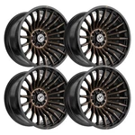(SET-4) Off-road XF-231 20X12 6X139.7/6X5.5 -44MM Bronze Black Wheels Rims New. Price: $1523.09.