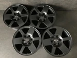 (4) Chevrolet Gmc Silverado Sierra 1500 Black Powder Wheels Rims + Caps 18" 5302 Used. Price: $995.00.