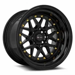 Vors Wheels Rim VR7 15X9 4X108 ET0 73.1CB All Black Gold Rivet New. Price: $217.80.