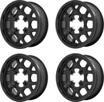 Set Kmc Powersports KS133 Mesa Lite 15X6 4X137 Satin Black Wheels 15" 38MM New. Price: $436.00.