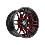 Off-road XF-232 Gloss Black & Red Milled 20X10 8X165.1/8X170 125.2 Hub Used. Price: $223.94.