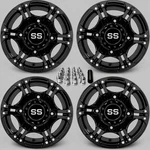 Polaris Rzr 900 12" Viper Black Atv / Utv Aluminum Wheels (set 4) POL10K New. Price: $394.94.