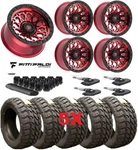 Red Black Lip Wheels & Tires Mt Mud 33 12.50 17 Set Package Wrangler New. Price: $2695.00.