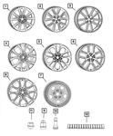Genuine Mopar Aluminum Wheel 6QP26RNWAA New. Price: $712.73.