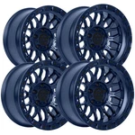 (set 4) Lock Off-road Combat 17X9 6X135 +1MM Blue Wheels Rims 17" Inch New. Price: $1152.00.