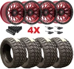 Fittipaldi Red W/ Black Lip Wheels & Mt Mud 35 12.50 17 Tires Package Set Fuel New. Price: $2349.00.