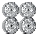 (SET-4) Dolce Razzo 24X10 Blank 25MM Silver Brushed Ss Lip Wheels Rims Inch New. Price: $2988.00.