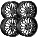 (set Of 4) Borghini B67 20X8.5 5X4.5" +35MM Black/milled Wheels Rims 20" Inch New. Price: $938.96.