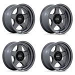 Set Kmc KM728 Lobo 17X8.5 6X4.5 Matte Anthracite Wheels 17" 18MM Rims New. Price: $1480.00.