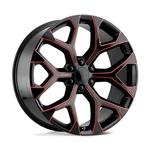 Performance Replicas PR176 20X9 6X5.5 Gloss Black Red Milled Wheel 20" 24MM Rim New. Price: $338.00.