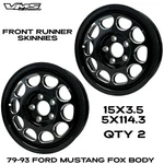 10 Hole Drag Racing Wheels 15X3.5 5X114.3 79-93 Fox Body Ford Mustang Black New. Price: $349.88.