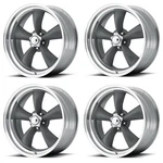 Set American Racing VN215 Classic Torq Thrust Ii 15X6 5X4.5 Gray Wheels -6MM New. Price: $680.00.